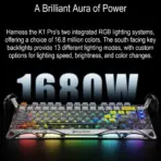 GravaStar Mercury K1 Pro Interstellar 75% Tri-Mode Connectivity Mechanical Keyboard With Gasket Mount,  x Kailh Speedy Mint Linear Switches, Dual RGB, PBT Keycaps, 8000mAh Battery,  Aluminum Alloy Exoskeleton, for Windows / macOS | Silver Edition - Image 4