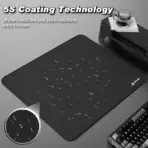 Attack Shark CM02 Gaming Mousepad – 450×400mm, 4mm Thick, Non-Slip Rubber Base, Water Resistant, Ultra-Fiber Surface, Anti-Fray Stitched Edges – Black - Image 4