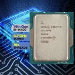 Intel Core i5-14400 - Core i5 14th Gen Raptor Lake 10-Core (6P+4E) 16-Threads ; LGA 1700  4.7 GHz Performance-core Max Turbo Frequency ; 65W Intel UHD Graphics 730 Processor - TRAY NO BOX  | 1 YEAR WARRANTY