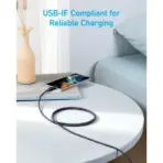 UGREEN USB-C to USB-C 2.0 Cable (0.5m, Black) | 60W PD Fast Charging | 480Mbps Data Sync | Reinforced for 10,000+ Bends | Compatible with Laptops, Smartphones & Tablets - Image 2