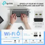 TP-Link Archer TX1U Nano AX300 Wi-Fi 6 USB Adapter – 287Mbps Lightning-Speed, MU-MIMO & OFDMA, AP Mode, Nano-Sized Portable Design, Windows & Linux Compatible