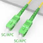  Fiber Optic Internet Cable 3 Meters, OS2 Single Mode Fiber Patch Cable, SC/APC to SC/APC-SM Simplex 9/125um LSZH Yellow OD 3.0mm