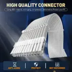 ASIAHORSE Transparent Sleeved PSU Extension Cable 4 Kit – 16AWG UL1007 Wires, 24-Pin ATX, PCIe 6+2, CPU 4+4, PET Braided, 30cm Length, Gold-Plated Terminals – White - Image 3