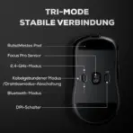 RK ROYAL KLUDGE M3 Wireless Gaming Mouse Huannuo Dark Night 30,000 DPI PAW3950 Sensor, 47g Lightweight, 8000Hz Polling, 5 Programmable Buttons, Tri-Mode Wired/2.4G/BT - Image 9
