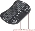 Keyboard & Remote Control  for Smart TV, IPTV, PS4, PC, Pad -  With  Touchpad -  Mini Wireless Backlit Multimedia KeyBoard 2.4GHz USB Rechargeable  - Image 3