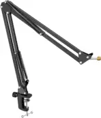 FIFINE CS1 Scissor Boom Arm Mic Stand – Black, Metal Suspension Arm with Heavy-Duty Clamp, 3/8"-5/8" Adapter, Foldable, Adjustable for Gaming, Studio & Streaming - Image 2