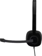 Logitech H151 Wired Headset, Analog Stereo Headphones with Rotating Noise-Cancelling Microphone, 3.5 mm Audio Jack, In-Line Controls, PC/Mac/Laptop/Tablet/Smartphone - Black - Image 7