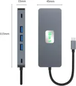 BYL 10-in-1 USB C Docking Station With Dual 4K HDMI, 100W PD Charging, 5Gbps USB 3.0, Gigabit Ethernet, SD/TF Reader, Metal Build, Plug & Play For Laptops & Smartphones - Image 4