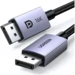 UGREEN DisplayPort 2.1 Cable 3M – VESA Certified, 16K@30Hz / 8K@240Hz / 4K@240Hz, HDR, HDCP 2.2, Braided, Compatible with NVIDIA & AMD GPUs and Gaming Monitors - Image 2