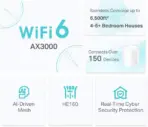 TP-Link Deco X50 AX3000 Mesh WiFi 6 System (1-Pack) – Dual-Band 2402 Mbps + 574 Mbps, AI-Driven Coverage up to 2,500 ft², 3× Gigabit Ports, HomeShield Security, Easy Setup - Image 7
