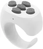 JX-05S Bluetooth Smart Ring Remote Control with Charging Case, Bluetooth 5.3, 48H Use, iOS & Android Compatible, Selfie, Media & Page Control, White - Image 3