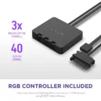 NZXT F120RGB Duo - 120mm Dual-sided RGB Fan - Triple Pack (White) w/RGB Controller - Image 7