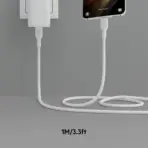 Belkin BoostCharge Flex Silicone USB C Charger cable, USB-IF Certified USB type C to USB type C Charging Cable for iPhone 16, 15, Galaxy S24, S23, iPad, MacBook, Note, Pixel and more | 1meter , WHITE - Image 3