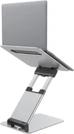 N19-2 Aluminum Sit-to-Stand Adjustable Laptop Stand – Ergonomic, Heavy-Duty Riser for 10"-17" Laptops with 22lbs Load Capacity - Image 2