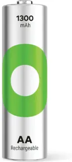 GP ReCyko AA Rechargeable Batteries 1300mAh NiMH 1.2V Pre-Charged, Up to 500 Recharge Cycles, Low Self-Discharge, 2-Pack for Cameras & Remotes - Image 2