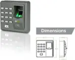 ZKTeco X7 - ID Fingerprint Access Control System With 500 Fingerprint & 500 Card Capacity, 8 Password Groups, RFID Support, Lock Interface, Alarm, Door Sensor, & Standalone Operation - Image 5