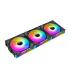 ASIAHORSE DAWN FS ARGB 120mm PWM Fans 3-Pack – Reverse Black, Daisy-Chain Design, 800-2000RPM, 80CFM Airflow, FDB Bearing, 24 ARGB LEDs, 50,000h Lifespan - Image 2