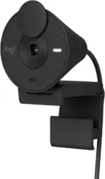 Logitech Brio 300 Full HD Webcam with Privacy Shutter, Noise Reduction Microphone, USB-C, certified for Zoom, Microsoft Teams, Google Meet, Auto Light Correction | Black ~ OPEN BOX  - Image 2