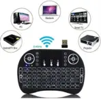 Keyboard & Remote Control  for Smart TV, IPTV, PS4, PC, Pad -  With  Touchpad -  Mini Wireless Backlit Multimedia KeyBoard 2.4GHz USB Rechargeable 