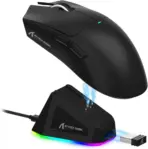 ATTACK SHARK X11 Tri-Mode Wireless Gaming Mouse – 62g Ultra-Light, 22000 DPI PAW3311 Sensor, RGB Dock, Ergonomic, 65h Battery, Programmable | Black - Image 2