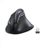 UGREEN MU008 Vertical Mouse – Wireless Ergonomic 57° Design, Bluetooth + 2.4G, 4000DPI, 5 Buttons, Noise-Reducing – For PC, Laptop & Tablet - Black - Image 2