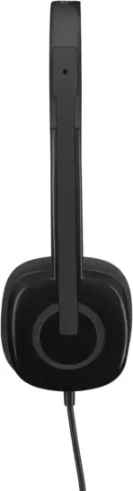 Logitech H151 Wired Headset, Analog Stereo Headphones with Rotating Noise-Cancelling Microphone, 3.5 mm Audio Jack, In-Line Controls, PC/Mac/Laptop/Tablet/Smartphone - Black - Image 5