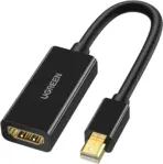 UGREEN Mini DisplayPort To HDMI Converter 4K Black | Supports 3840x2160 @30Hz | Audio Video Sync | Gold-Plated | For MacBook Surface ThinkPad Zenbook Intel NUC - Image 2