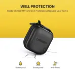 UGREEN Headphone & Gadget Organizer Bag – Black | Shockproof & Waterproof EVA Travel Case for Earbuds, Chargers, USB, SD Cards, Cables | Lightweight Portable Storage Pouch - Image 5
