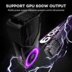 ASIAHORSE 16AWG PCIe 5.0 GPU Extension Cable Black – 4-in-1 Kit, 300mm Length, Alloy Copper Terminals, PET Sleeved for RTX 3090Ti, 40 & 50 Series - Image 2