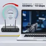 Cat6A Ethernet Cable 2 Meter – 10Gbps 500MHz Network Speed, Fluke Passed LAN Cable With 26AWG Bare Copper Core, Gold Plated RJ45 Connectors, UTP PVC Jacket For PC, Router, PS5, Xbox, TV, CCTV | YELLOW - Image 6