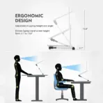 N19-2 Aluminum Sit-to-Stand Adjustable Laptop Stand – Ergonomic, Heavy-Duty Riser for 10"-17" Laptops with 22lbs Load Capacity - Image 4