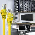Cat6A Ethernet Cable 2 Meter – 10Gbps 500MHz Network Speed, Fluke Passed LAN Cable With 26AWG Bare Copper Core, Gold Plated RJ45 Connectors, UTP PVC Jacket For PC, Router, PS5, Xbox, TV, CCTV | YELLOW - Image 7
