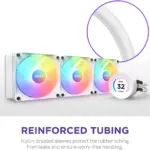NZXT Kraken Elite RGB 360  AIO CPU Liquid Cooler - 3 x F120 RGB Core Fans - White