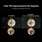 BenQ Zowie XL2586X | 24.1 | Fast TN 540Hz 0.5ms Gaming Monitor for Esports | Motion Clarity DyAc2 | 1080p | XL Setting to Share | Shielding Hood | New Industrial Grade Ball Bearing Height Adjustment - Image 5