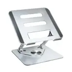 Foldable Tablet Bracket Stand | 360 Degree Rotating Portable Laptop Bracket | Hollow Heat Dissipation | Height Adjustable | FULL ALUMINUM | SILVER - Image 12