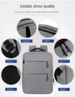Laptop Backpack - for Tablets & Laptops up to 15.6" - Waterproof - Electronics Protection  - Scratchproof - Travel Friendly - Organized Compartments - USB Charge Port - Slim Casual Business Design - Heavy Duty - 42 x 12 x 30 cm - DENIM BLUE - Image 22
