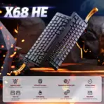 Attack Shark Moonlit Night Magnetic Gaming Keyboard – 60% Layout, 0.01mm Rapid Trigger, 8KHz Polling, Adjustable Hall Switches, RGB, USB-C, PBT Keycaps – Wired