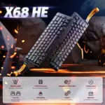 Attack Shark Moonlit Night Magnetic Gaming Keyboard – 60% Layout, 0.01mm Rapid Trigger, 8KHz Polling, Adjustable Hall Switches, RGB, USB-C, PBT Keycaps – Wired