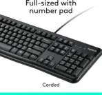 Logitech MK120 Corded Keyboard And Mouse Combo, Full-Size Keyboard With Number Pad, Spill-Resistant Design, Ambidextrous Mouse, 1000 DPI Optical Tracking, USB Plug-And-Play, Compatible With Windows 7/8/10 Or Later – Graphite Grey - Image 4