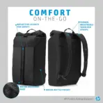 HP Pavilion Roll Top Backpack for 15.6-inch Laptop, Black - Image 2