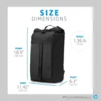 HP Pavilion Roll Top Backpack for 15.6-inch Laptop, Black - Image 3