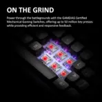 GAMDIAS Hermes E7 Wired 75% RGB Gasket Mechanical Keyboard With Red Switches, PBT Keycaps, Hot-Swap Support, Volume Knob, Anti-Ghosting, And N-Key Rollover, USB-A to Type-C Wired | ROYAL BLUE & GRAPHITE - Image 4