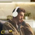 ATTACK SHARK G500 Ultra-Light Dual-Mode Gaming Headset With Bluetooth 5.3, 3.5mm Wired Connection, 210g Design, Hybrid Noise Cancelling, 40mm Drivers, Omnidirectional Mic | WHITE - Image 5