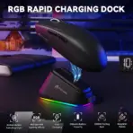 ATTACK SHARK G3 PRO Tri-Mode Wireless Gaming Mouse with RGB Charging Dock, 25,000 DPI, Ultra-Light 59g, PAW3311 Sensor, Omron 100M Switches – Black - Image 2