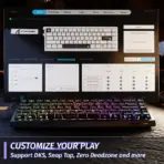 Attack Shark X68 HE Black Contour Line Magnetic Gaming Keyboard – 60% Layout, 0.01mm Rapid Trigger, 8000Hz Polling, Adjustable Hall Switches, RGB, USB-C, PBT Keycaps - Image 6