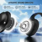 ATTACK SHARK G300 ANC Foldable Headphones With Bluetooth 5.3, Dual-Mode Wired And Wireless Connection, 40mm Drivers, -21dB Noise Cancelling, 210g Lightweight Design | BLACK - Image 6