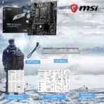 MSI PRO B760M-B DDR5 mATX Motherboard , LGA 1700 Support Intel® Core™ 14th/ 13th/ 12th Gen Processors , PCIe 4.0, Lightning Gen4 x4 M.2 , 2.5G LAN , Steel Armor , Dual Channel DDR5 6400+MHz (OC)   | 1 YEAR WARRANTY - Image 4