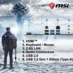 MSI PRO B760M-B DDR5 mATX Motherboard , LGA 1700 Support Intel® Core™ 14th/ 13th/ 12th Gen Processors , PCIe 4.0, Lightning Gen4 x4 M.2 , 2.5G LAN , Steel Armor , Dual Channel DDR5 6400+MHz (OC)   | 1 YEAR WARRANTY - Image 3
