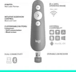 Logitech R500s Laser Presentation Remote With Red Laser Pointer, Bluetooth & USB-A Receiver, 20m Range, Customizable Buttons Via Logi Options+, Windows macOS ChromeOS iOS Android - Image 3