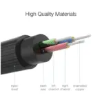 UGREEN HIFI AUX Cable, 3.5mm Male to Male Braided Cable, Gold Plated, 90 Degree L Type , Aux Audio Cable , 1 meter | UGREEN-60179 - Image 5